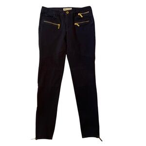 MICHAEL MICHAEL KORS Zipper Embellished Skinny Jeans Pants Navy Size 2